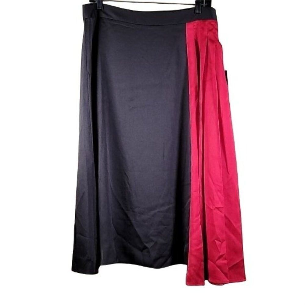 DKNY Color Block Midi A-Line Skirt Sz 6